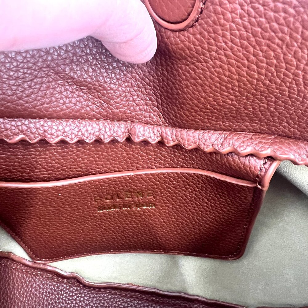 New Polene Tonca Pebbled Cognac Leather Bag $580 MSRP - Picture 7 of 7